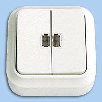 Выключатель 2кл с подсв о/у белый IP20 Пралеска Беларусь (1/90) Выключатель 2кл с подсв о/у белый IP20 Пралеска Беларусь (1/90)