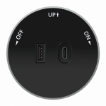 Розетка 2гн USB+USB typeА+ typeС  антрацит 18Вт, 5В/3А MultiTrack Systeme Electric (1)