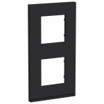 Рамка 2-пост. цвет черный металл вертикальная, IP21 Unica NEW SE