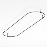 Основание ART-APRIORI-OVAL-ROD-200-3000x1000 (BK) (Arlight, IP20 Металл, 3 года) Основание ART-APRIORI-OVAL-ROD-200-3000x1000 (BK) (Arlight, IP20 Металл, 3 года)