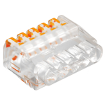 Клемма на 5 пров. 222-415 (0,5-2,5мм) рычажковая без пасты, прозрачная OBO BETTERMANN (50)