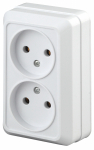 Розетка 2гн без З/К о/у белый 16А IP20 2-203-01 Intro Quadro ЭРА (1/10/100)