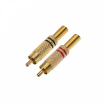 Разъем штекер RCA  Металл пайка ZN Чёрные/Красные GOLD PROCONNECT (100/100/2000)