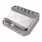 Угол д/листового кабель.лотка 90° вертикально восходящий без разъема/соединителя сталь светло-серый ПРОМРУКАВ