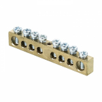 Шина PEN земля-ноль ШНИ 6х9 8-отверстий крепеж по центру латунь EKF PROxima (10/500) Шина PEN земля-ноль ШНИ 6х9 8-отверстий крепеж по центру латунь EKF PROxima (10/500)