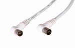 Шнур TV PLUG - TV JACK 3М Угловой Белый REXANT (1/10/100) Шнур TV PLUG - TV JACK 3М Угловой Белый REXANT (1/10/100)