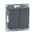 Механизм выключателя, двухклавишный, перекрёстный, графит Эпика EKF Механизм выключателя, двухклавишный, перекрёстный, графит Эпика EKF