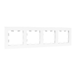 Рамка 4гн белый, пластик Эпика EKF (1/12/144)