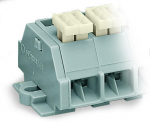 Клеммная колодка 28мм 2x4 0.08-2.5мм² 24А 500В термопласт серый Wago