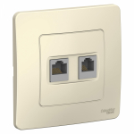 Розетка 2гн комп+ТФ RJ45+RJ11 с/у молочный кат.5е Blanca Systeme Electric Розетка 2гн комп+ТФ RJ45+RJ11 с/у молочный кат.5е Blanca Systeme Electric