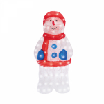 Акриловая светодиодная фигура «Снеговик в синих варежках» 31х25х59 см, IP65, понижающий трансформатор в комплекте NEON-NIGHT