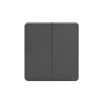 Выключатель 2кл с/у титан механизм с рамкой MIELE ROUND KRANZ (1/100)