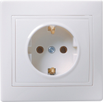 Розетка 1гн с З/К с/у белый 16А РС10-3-КБ Кварта GENERICA IEK (1/10/120)