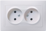 Розетка 2гн без З/К с/у белый 10А РС12-2-КБ Кварта GENERICA IEK (1/9/180)