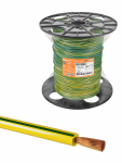Провод ПуГВ 1х0,5 ГОСТ на катушке (700м), желто-зеленый TDM