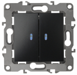 Выключатель 2кл с подсв с/у антрацит механизм 12-1105-05 Эра12 ЭРА (1/10/100) Выключатель 2кл с подсв с/у антрацит механизм 12-1105-05 Эра12 ЭРА (1/10/100)