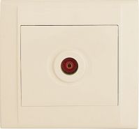 Розетка 1гн ТВ проходная с/у крем Defne Makel (1/12/120)