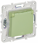 Розетка 1гн с З/К с крыш. шторки с/у мятный механизм 16А IP44 SK-R11M SKANDY IEK (1/10/100)