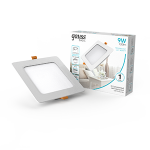 Светильник Gauss Basic Downlight квадрат 9W 720lm 4000K 170-260V IP20 120*26 белый LED 1/100