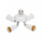 Разветвитель цокольный Е27-4хЕ27 белый REXANT