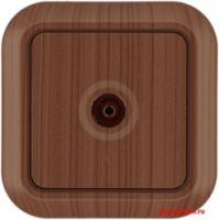 Розетка 1гн ТВ проходная с/у орех Lilium Natural Kare Makel (1/12/120)