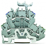 Зажим клеммный проходной 70мм размер ячейки 5.2мм на DIN-рейку 2 уровня сечение провода 4мм² 24А 500В термопласт Wago Зажим клеммный проходной 70мм размер ячейки 5.2мм на DIN-рейку 2 уровня сечение провода 4мм² 24А 500В термопласт Wago