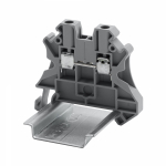 Клемма проходная, винтовой зажим, 2 точки подключения, 2.5 кв.мм, серая Клемма проходная, винтовой зажим, 2 точки подключения, 2.5 кв.мм, серая