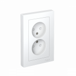 Розетка 2гн без З/К шторки с/у белый в сборе 16А AtlasDesign Systeme Electric Розетка 2гн без З/К шторки с/у белый в сборе 16А AtlasDesign Systeme Electric