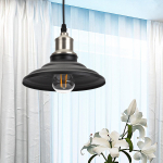 Светильник подвесной  макс. 60Вт E27 d203мм металл шагрень черн. темн. никель PL4 BK/BN (1/10)