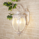 Светильник уличный настенный 60Вт Е27 IP44 255х150х480мм белое зол. Andromeda D GLYF 8024D ES (1/6) Светильник уличный настенный 60Вт Е27 IP44 255х150х480мм белое зол. Andromeda D GLYF 8024D ES (1/6)