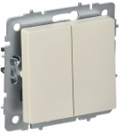 BRITE Выключ. 2-кл. перекр. 10А ВС10-2-3-БрКр беж. IEK