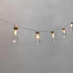 Гирлянда светодиодная «Баночки» 1.5 м, 10 LED, прозрачный ПВХ, цвет свечения теплый белый, 2 х АА (батарейки не в комплекте) NEON-NIGHT