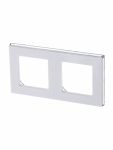 Рамка 2гн белый/дымчатый чёрный Levit ABB Рамка 2гн белый/дымчатый чёрный Levit ABB