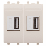 USB зарядка 2 мод, беж