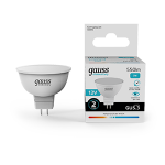 Лампа светодиод 7Вт GU5.3 7Вт 4100К 530Лм MR16 12V Gauss Elementary 1/10/100 Лампа светодиод 7Вт GU5.3 7Вт 4100К 530Лм MR16 12V Gauss Elementary 1/10/100