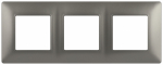 Рамка для розеток и выключателей ЭРА Elegance 14-5003-16 на 3 поста, титан Рамка для розеток и выключателей ЭРА Elegance 14-5003-16 на 3 поста, титан