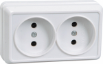 Розетка 2гн без З/К о/у белый 10А IP20 РС22-2-ОБ Октава GENERICA IEK (1/24/288)