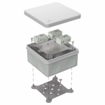 Коробка огнестойкая разветвительная для о/п двухкомпонентная 60-0300-FR6.0-4-6-Р Е15-Е60 RAL7035 100х100х50 (14 шт/кор) Промрукав