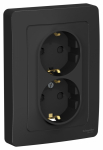 Розетка 2гн с З/К шторки с/у антрацит 16А Blanca Systeme Electric Розетка 2гн с З/К шторки с/у антрацит 16А Blanca Systeme Electric