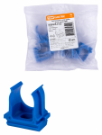 Крепеж-клипса для трубы ПНД 20 мм (10 шт.) синяя TDM Крепеж-клипса для трубы ПНД 20 мм (10 шт.) синяя TDM