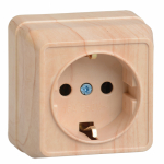 Розетка 1гн с З/К о/у сосна 16А IP20 РС20-3-ОС Октава GENERICA IEK (1/30/360)