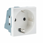 Розетка 45х45 с заземлением, с защ. шторками, 90 градусов, белая EKF C-Line (1) Розетка 45х45 с заземлением, с защ. шторками, 90 градусов, белая EKF C-Line (1)