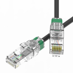 Патч-корд неэкранированный SLIM CAT6A U/UTP 4х2, 28 AWG, LSZH, чёрный, 5м