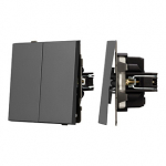 Механизм выключателя двухклавишный непроходной SWT-TENDO-MK02-SFPL-GR (230V, 10A) (Arlight, Матовый графитовый) Механизм выключателя двухклавишный непроходной SWT-TENDO-MK02-SFPL-GR (230V, 10A) (Arlight, Матовый графитовый)