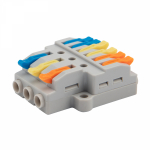 Клемма СМК 3x2 проxодная разветвительная 3 полюса, с монтажной площадкой (1 ввод, 2 вывода на полюс) (50 шт./уп.) REXANT (50/50/1500)