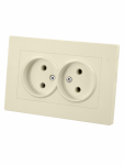 Розетка двойная 2П 10А 250В сл. кость "Сенеж" TDM Розетка двойная 2П 10А 250В сл. кость "Сенеж" TDM