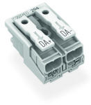 Клеммная колодка 27.3мм 2x2 0.5-2.5мм² 24А 500В белый Wago