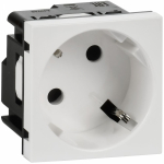 Розетка 45град з/к з/ш в/з белая