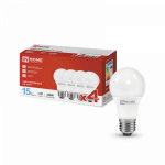 Лампа светодиодная LED-A60-VC 4PACK 15Вт 230В Е27 6500К 1430Лм (4шт./упак) IN HOME Лампа светодиодная LED-A60-VC 4PACK 15Вт 230В Е27 6500К 1430Лм (4шт./упак) IN HOME