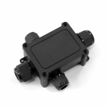 Распределительная коробка 4-вводная IP68 ПА66 40А 450В d5-14 мм 135х96х42 черная Промрукав Распределительная коробка 4-вводная IP68 ПА66 40А 450В d5-14 мм 135х96х42 черная Промрукав